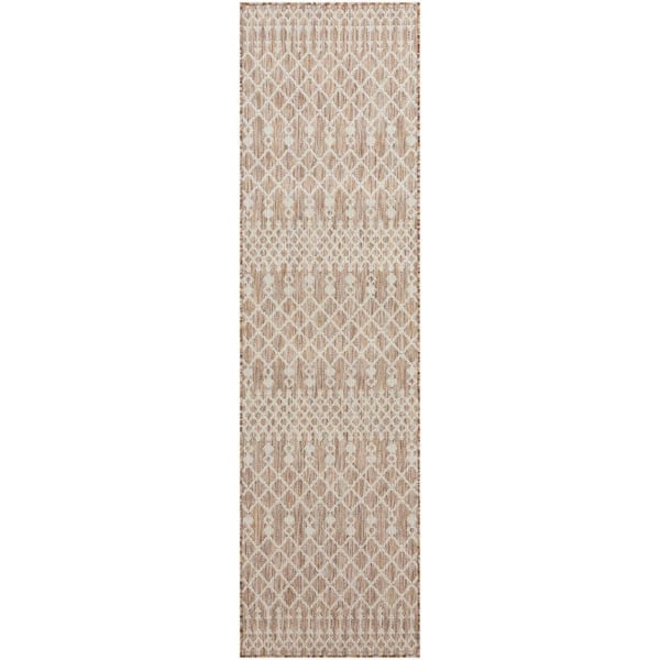 Positano Beige 2 ft. x 6 ft. Moroccan Contemporary Runner Area Rug