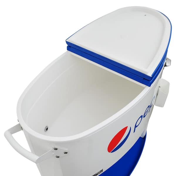 PERMASTEEL 80QT Sporty Oval Shape Rolling Cooler with Pepsi Logo