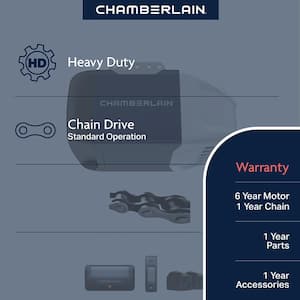 D2101 1/2 HP Heavy-Duty Chain Drive Garage Door Opener