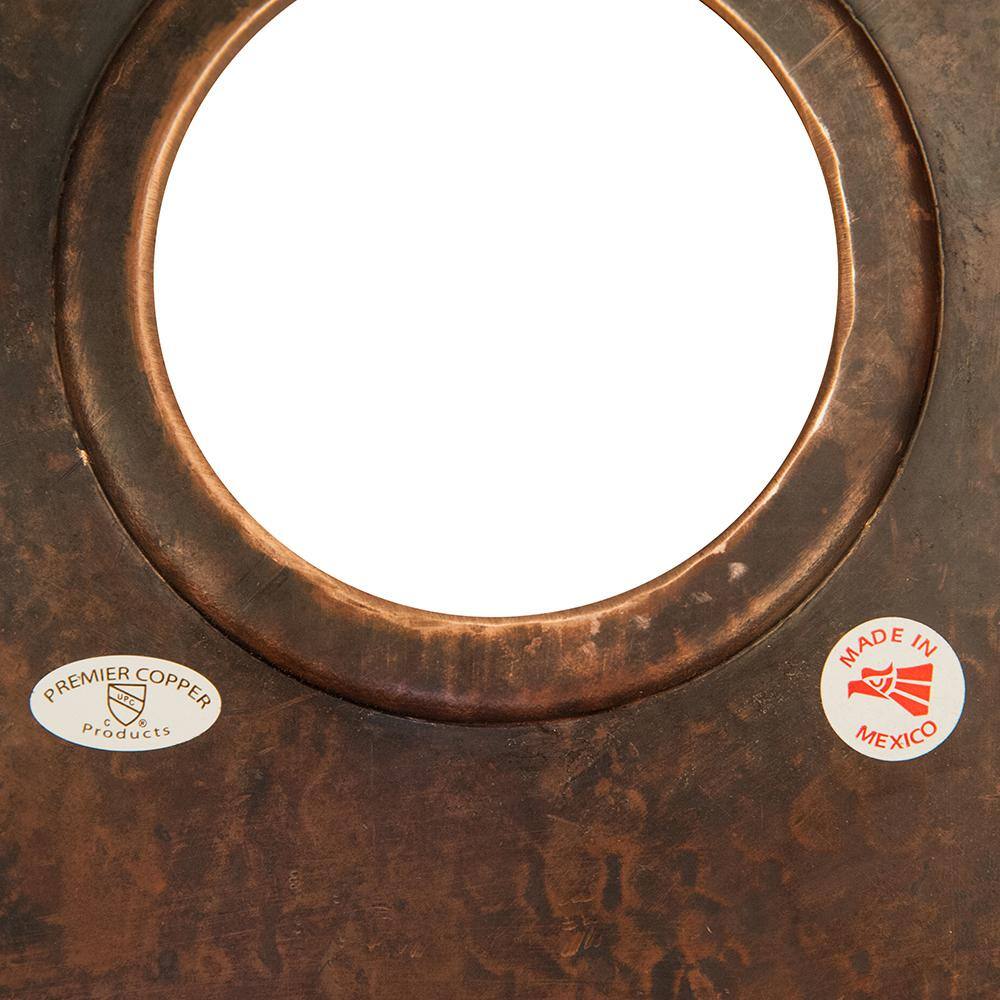 16" Rectangular Hammered Copper Bar Sink in Oil Rubbed Bronze