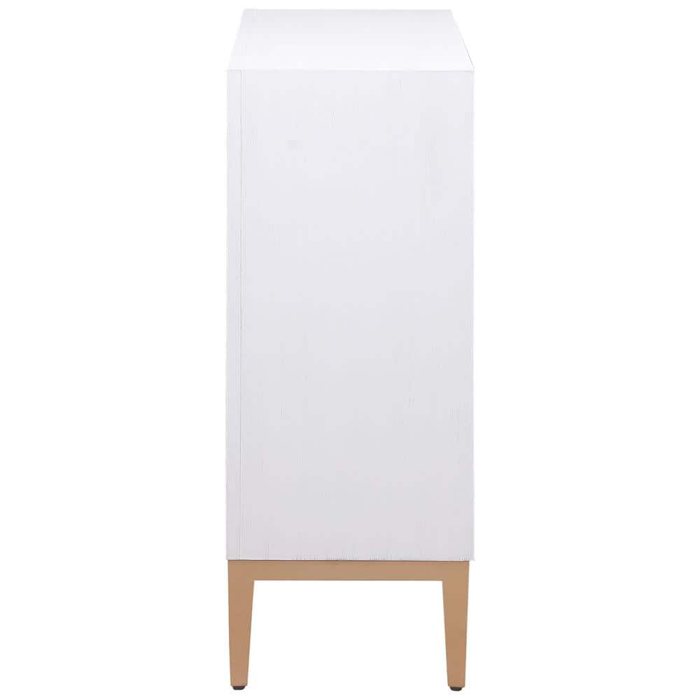 Gretchen 36" White and Brown MDF Coastal Accent Cabinet