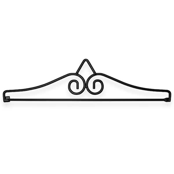 Oyezvary 13 in. Adjustable Iron Garden Flag Wall Hanger Black Wrought Iron Small Flag Hanger Heavy Duty Garden Flag Banner Holder