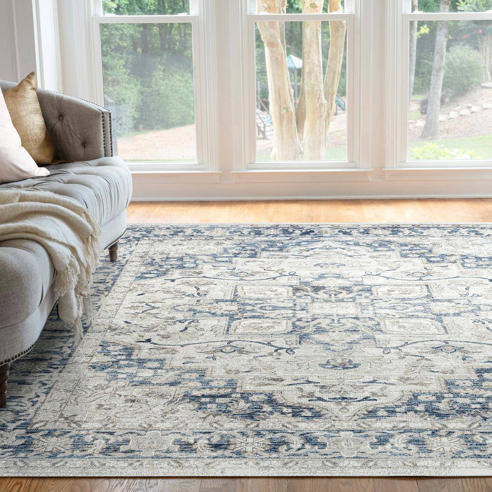 Palazzo 5' x 8' Gray Synthetic Modern Rectangular Rug