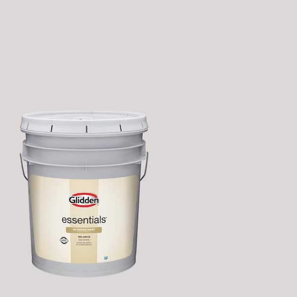 Glidden Essentials 5 gal. PPG1004-1 Go To Gray Flat Exterior Paint