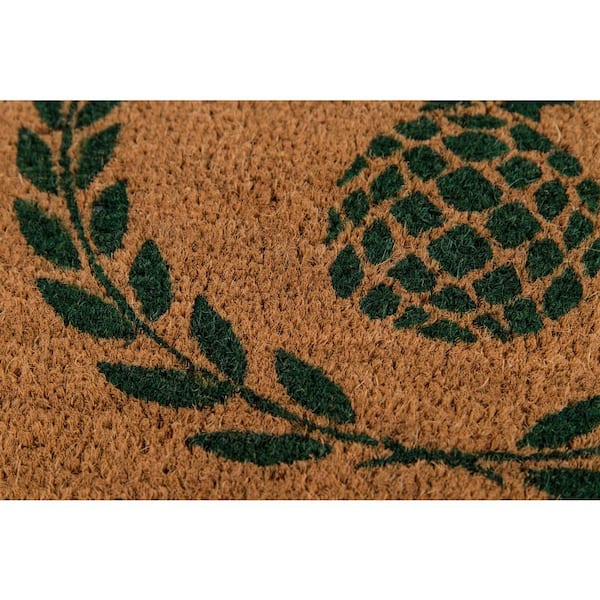 Park Pineapple Green and Natural 1 ft. 6 in. x 2 ft. 6 in. Indoor/Outdoor Doormat