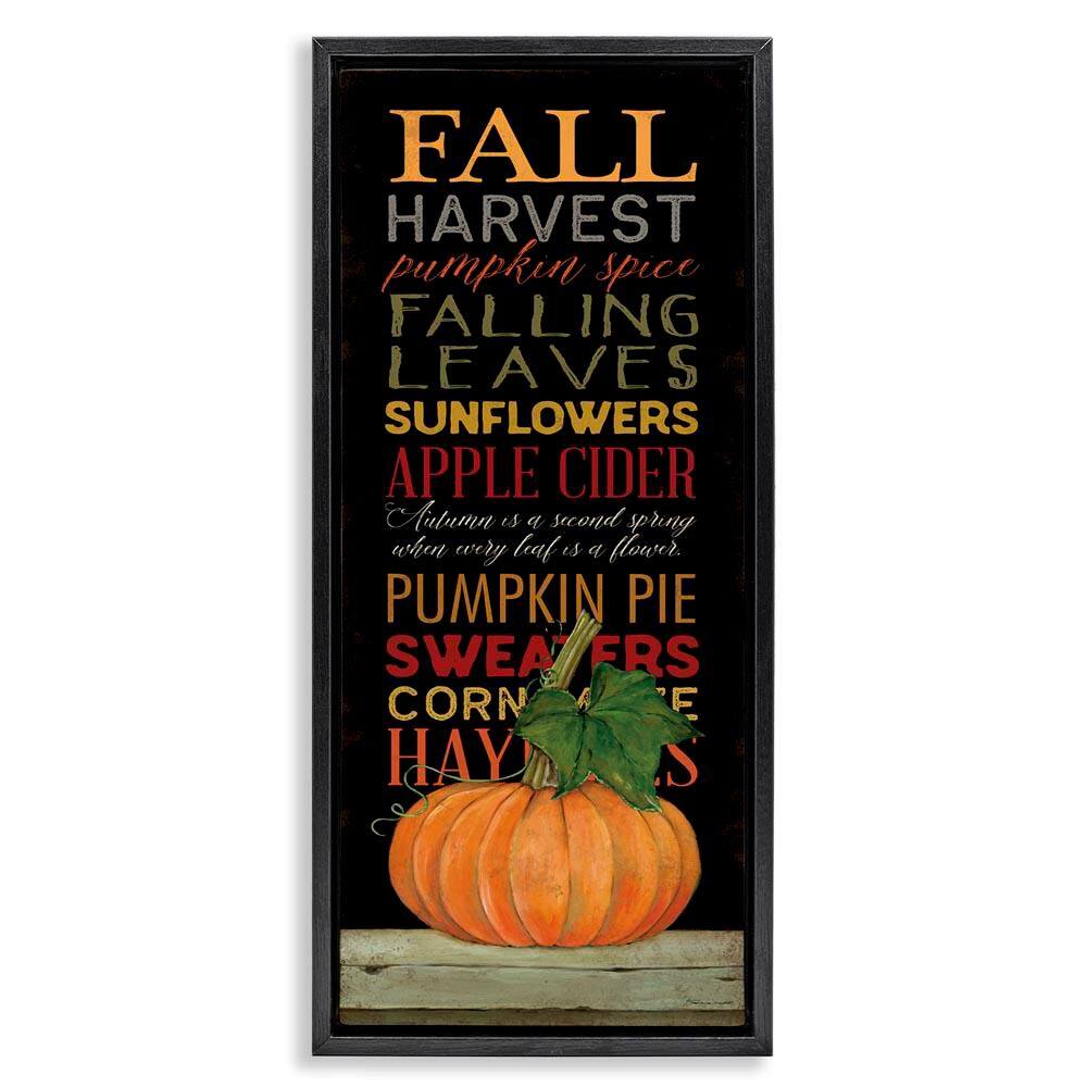 Fall Harvest Autumn by Stephanie Workman Marrott Black Floater Frame Graphic Typography Art Print 25 in. x 11 in. price history on PriceWatchPro
