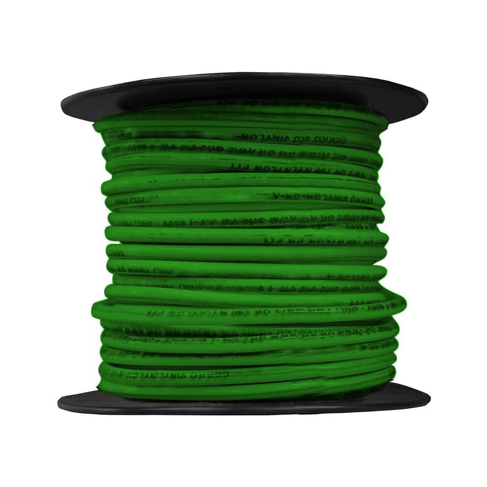Cerrowire 100 ft. 12 Gauge Green Solid Copper THHN Wire 112-1675CR - The  Home Depot
