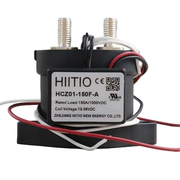HIITIO 100A 1000VDC Ceramic High-Voltage DC Contactor Relay, UL