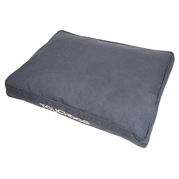 Touchdog Medium Charcoal Gray Husky Water-Resistant Premium Rectangular Raised Dog Mat
