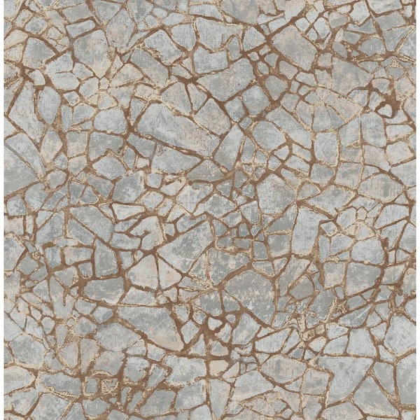 Seabrook Designs Starkweather Cracked Stone Paper Strippable Roll (Covers 56 sq. ft.)