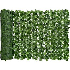 118 in. x 39.4 in. Faux Ivy Privacy Fence Wall Screen, Faux Hedge Fence and Faux Ivy Vine Leaf Decoration