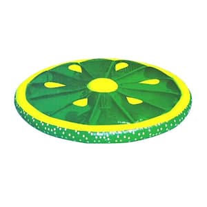 60 in. Inflatable Heavy-Duty Swimming Pool Lime Slice Float