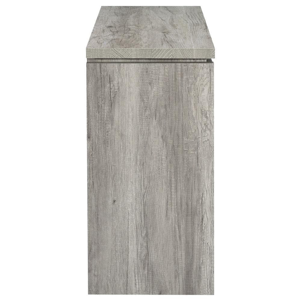 Gray Driftwood 2-Door Accent Cabinet with Adjustable Shelving