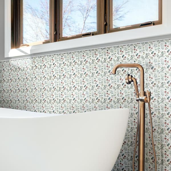 Garden Brick Whisper 2-3/8 in. x 9-3/4 in. Porcelain Floor and Wall Tile (5.78 sq. ft./Case)