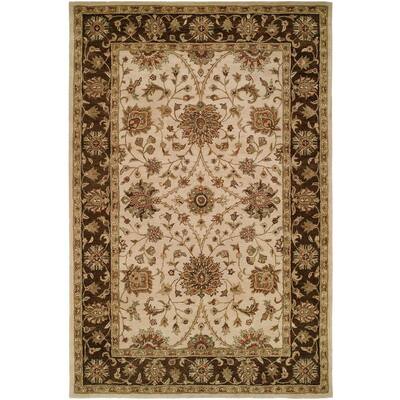 4-Feet Kalaty Empire EM-283 Hand Tufted Round Area Rug Black/Ivory 4-Feet Kalaty Empire EM-283 Hand Tufted Round Area Rug Black/Ivory