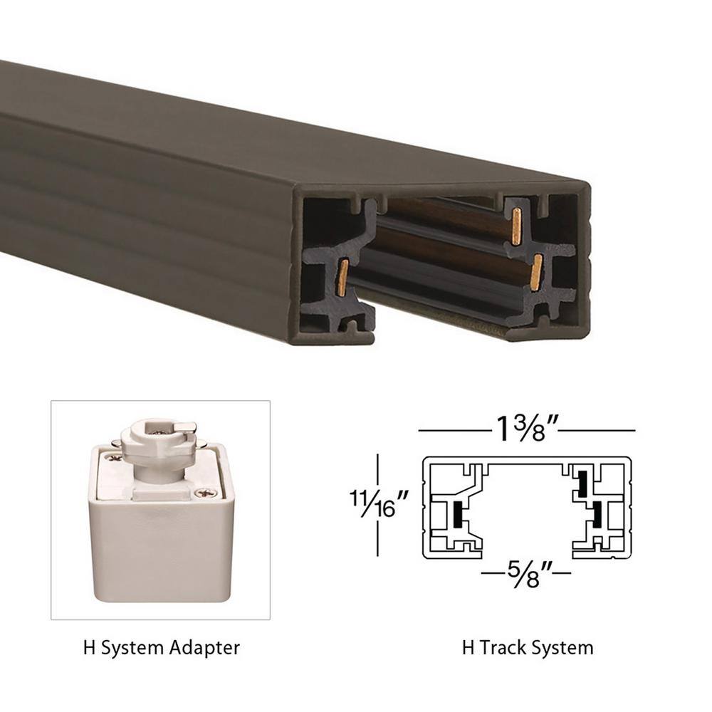 Dark Bronze 47.25" Single Circuit Track Lighting Rail