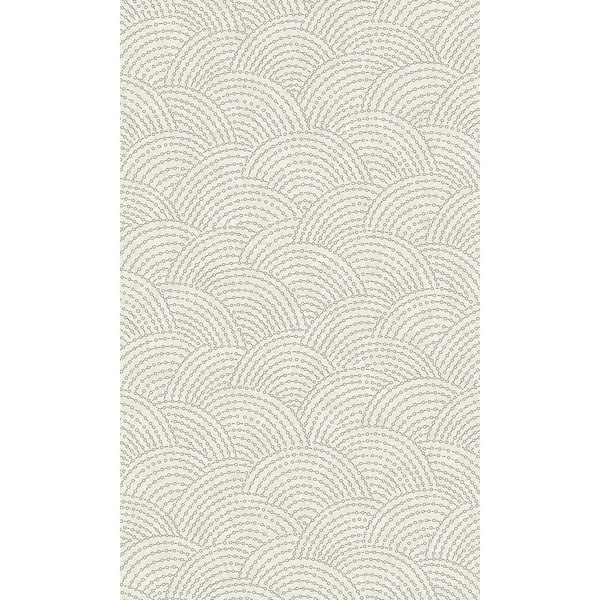 Taupe Seashell Like Art Deco Geometric Printed Non-Woven Non-Pasted Textured Wallpaper 57 sq. ft.