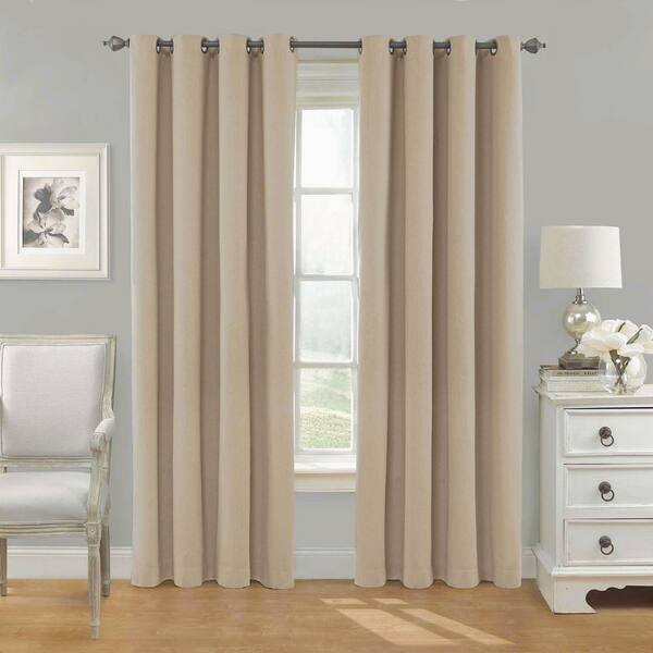 Eclipse Linen Thermal Grommet Blackout Curtain - 52 in. W x 63 in. L
