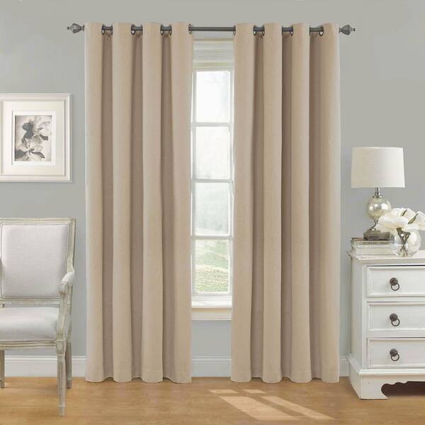 Eclipse Linen Grommet Blackout Curtain - 52 In. W X 84 In. L ...