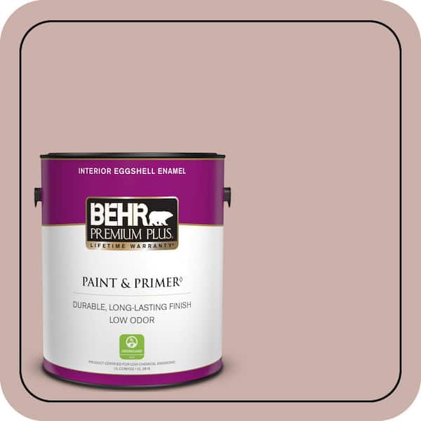 BEHR PREMIUM PLUS 1 gal. Home Decorators Collection #HDC-CT-07A Vintage Tea Rose Eggshell Enamel Low Odor Interior Paint & Primer