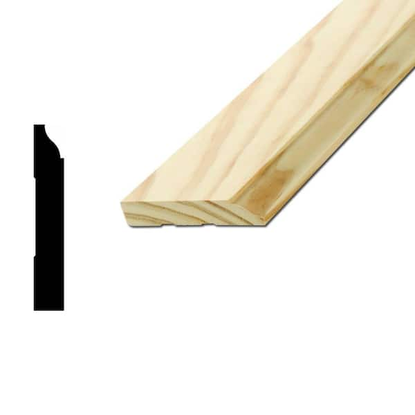 American Wood Moulding WM623 9/16 in. x 3-1/4 in. Pine Base Moulding