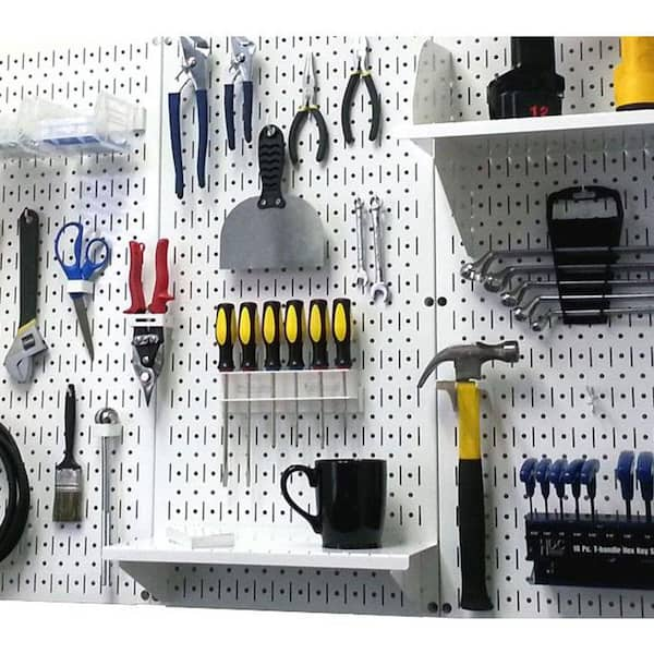 White - Pegboards - Garage Wall Organization - The Home Depot