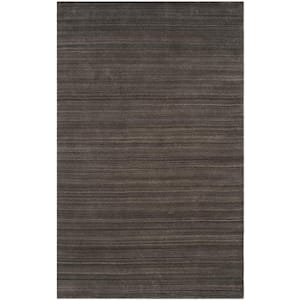 Himalaya Charcoal Doormat 2 ft. x 4 ft. Striped Solid Color Area Rug