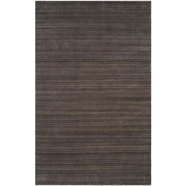 SAFAVIEH Himalaya Charcoal Doormat 2 ft. x 4 ft. Striped Solid Color Area Rug