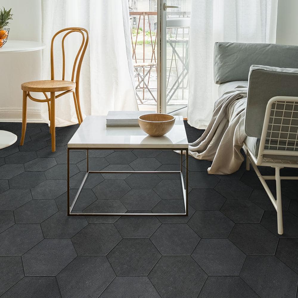 Lannister Matte Gray Hexagonal Porcelain Floor and Wall Tile