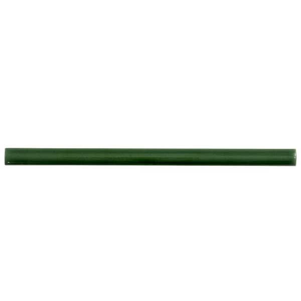Horizonte 0.5 in. x 8 in. Glossy Forest Green Ceramic Pencil Trim Wall Tile Sample