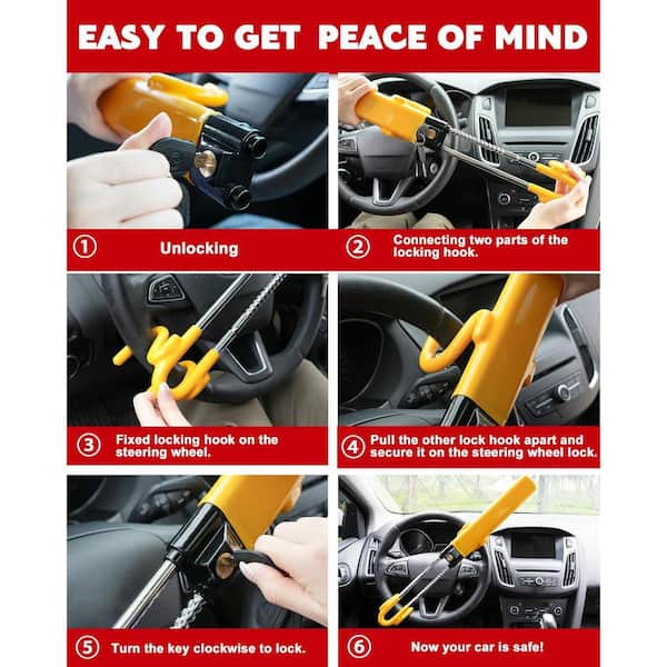 Steering Wheel Brake Lock Retractable Stoplock 'Pro' Car