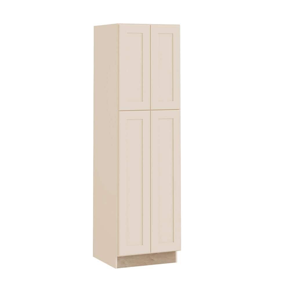 Newport 24 in. W x 24 in. D x 84 in. H Assembled Plywood Pantry Kitchen Cabinet in Blended Cream with Soft Close price history on PriceWatchPro