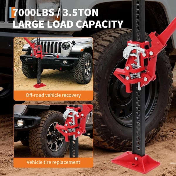Heavy-Duty Steel High Lift Utility Jack with Adjustable Height