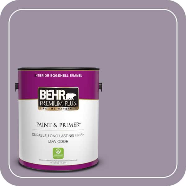 BEHR PREMIUM PLUS 1 gal. #660F-5 Amethyst Phlox Eggshell Enamel Low Odor Interior Paint & Primer