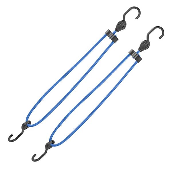HDX 22 in. to 32 in. Adjustable Super Strong Bungee, Blue (2-Pack)