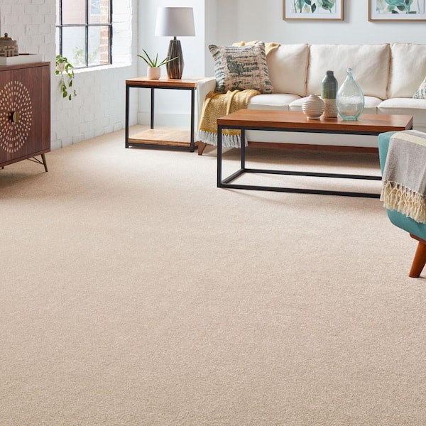 Silver Mane II - Au Natural - Beige 65 oz. Triexta Texture Installed Carpet