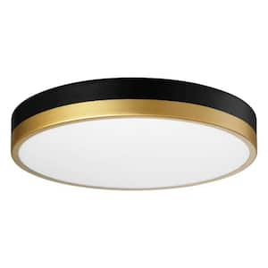 13 in. 20-Watt Slim Dual-Color Dimmable Integrated LED Flush Mount with White Acrylic Shade