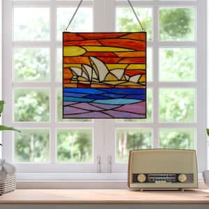 Sydney Opera House Multicolored Stained Glass Window Panel