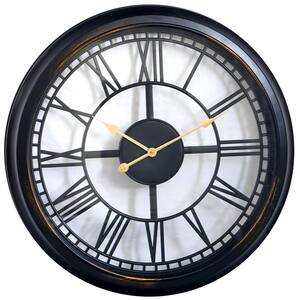 39003- 30'' Bronze Round Roman Numeral Wall Clock