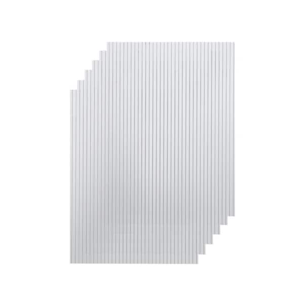 Aoodor 24 in. x 64 in. x 0.157 in. (4 mm) Clear Twin Wall Polycarbonate Sheet Greenhouse Panels 6-Piece