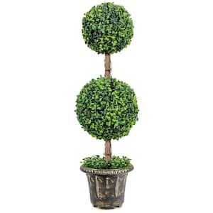 36 '' Artificial Topiary Double Ball Tree leaf Indoor Outdoor UV Resistant