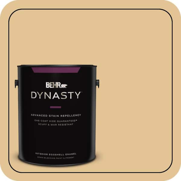 BEHR DYNASTY 1 gal. #310E-3 Ripe Wheat Eggshell Enamel Interior Stain-Blocking Paint & Primer