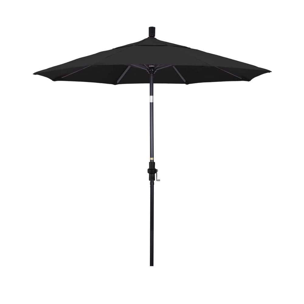 7.5 ft. Black Aluminum Market Patio Umbrella with Collar Tilt Crank Lift in Black Sunbrella price history on PriceWatchPro