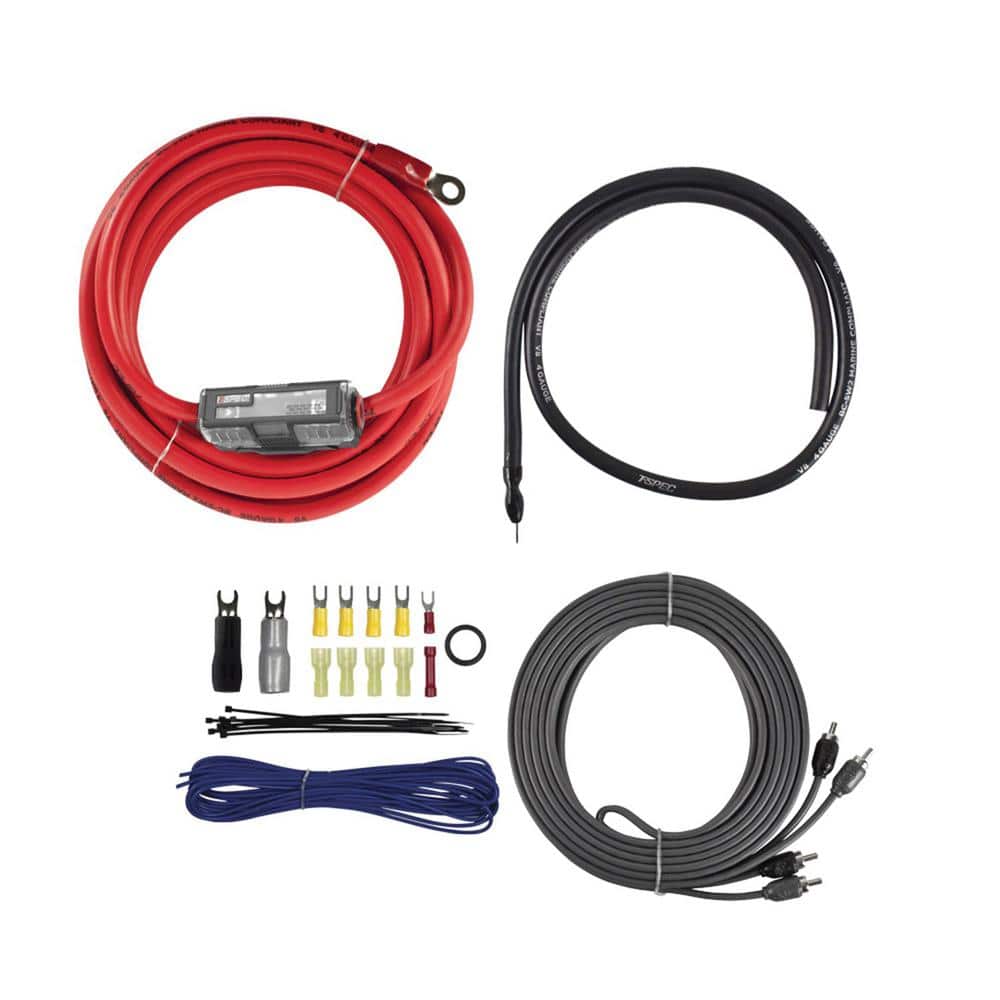 Eaglerich 1500W 8GA Car Audio Subwoofer Amplifier AMP Wiring Fuse Holder Wire Cable Kit
