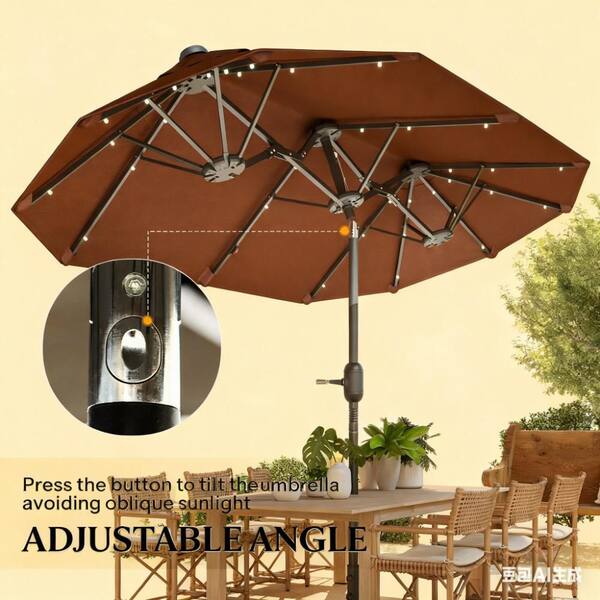 freeport park frances 15' rectangular patio umbrella PHI VILLA 15ft Large with Base&Solar Lights, Rectangle,Beige Streamlight Keymate USB Rechargeable BestChoiceProducts10ftOutdoorWoodgrainPatternSteelMarketPatioUmbrellaw/CrankTilt-Black Our 15 ft double Color:Monaco Natural Stripe