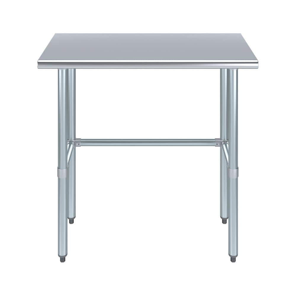 36" Stainless Steel Work Table with Galvanized Legs