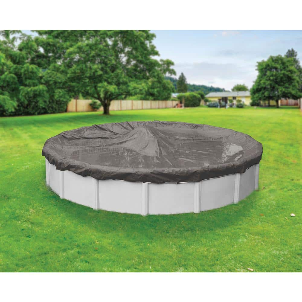 24' Round Gray Polyethylene Winter Pool Cover