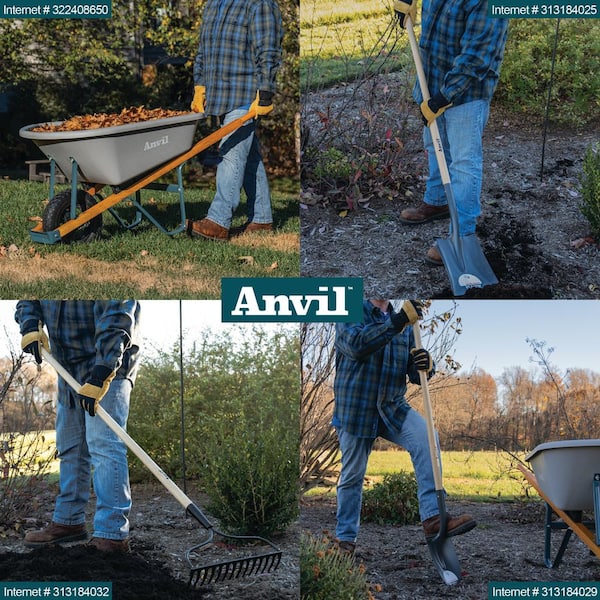 Anvil 18 in. Handle, D-Handle Digging Shovel PRY-PE-HD - The Home