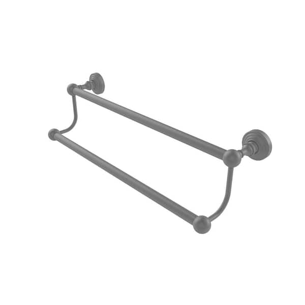 Allied Brass Waverly Place Collection 18 in. Wall Mounted Double Towel Bar in Matte Gray