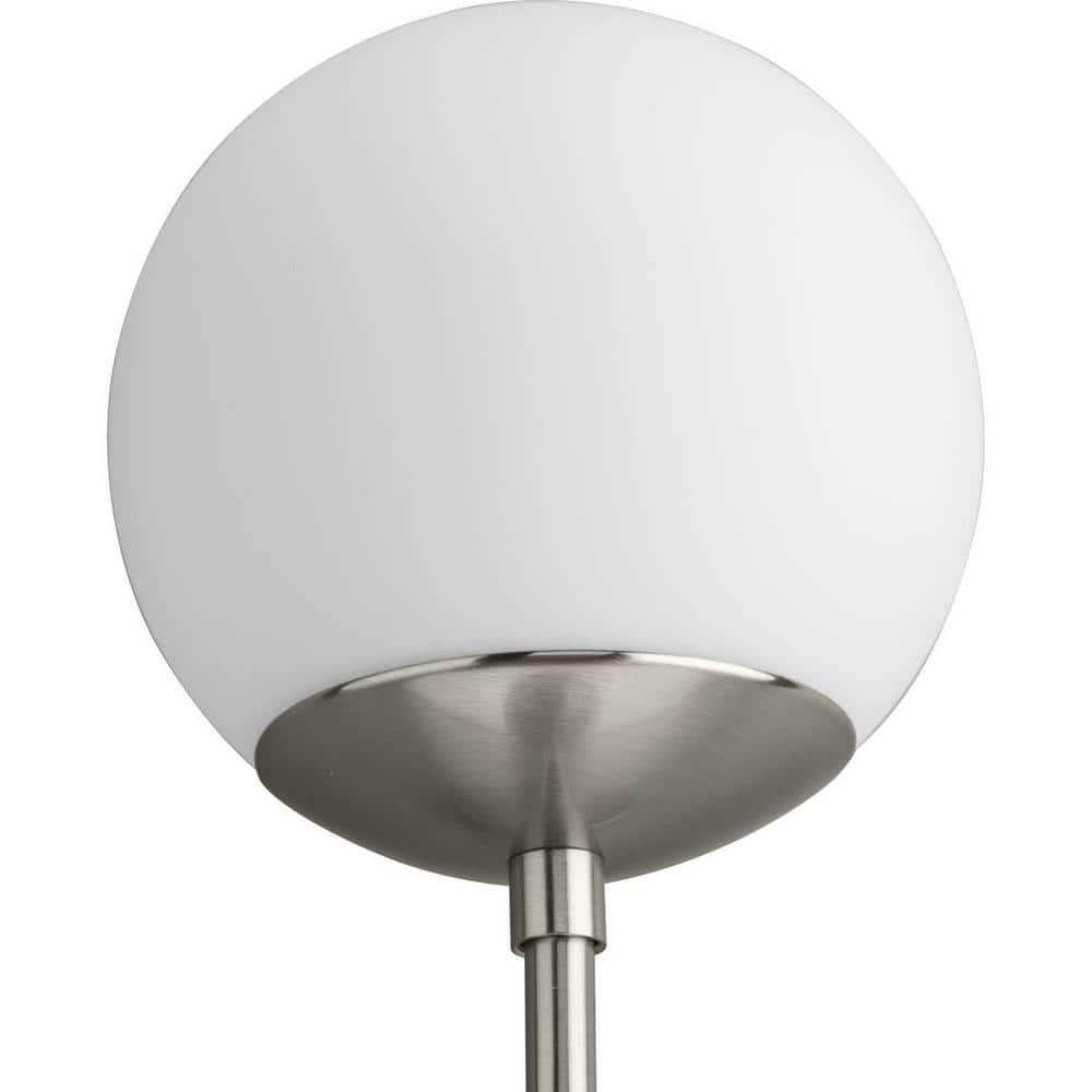 Haas Brushed Nickel 24" Modern Wall Sconce with Opal Glass Globes